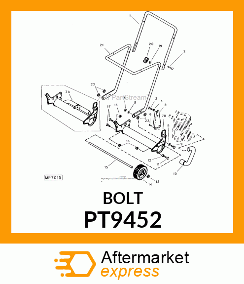Bolt - BOLT,CURVED HD.5/16"X2-1/4"LONG (Part is Obsolete) PT9452
