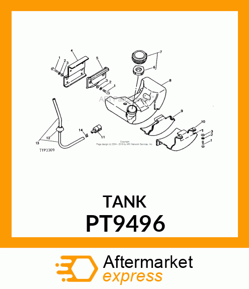 Fuel Tank - TANK,FUEL PT9496