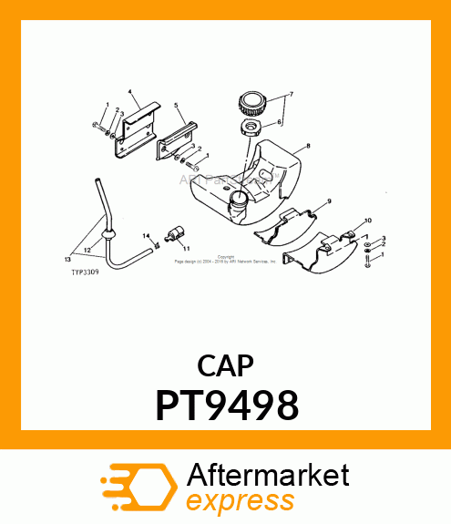 Filler Cap - CAP,FUEL TANK (RED) PT9498