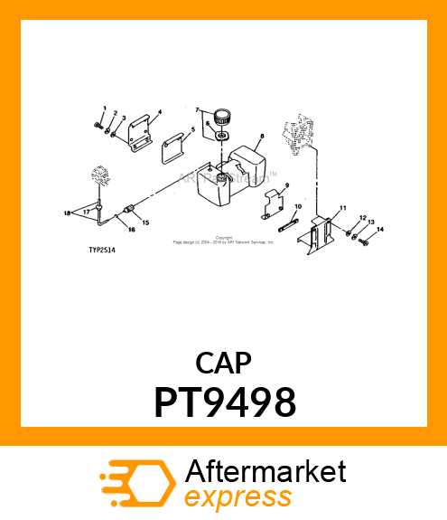 Filler Cap - CAP,FUEL TANK (RED) PT9498