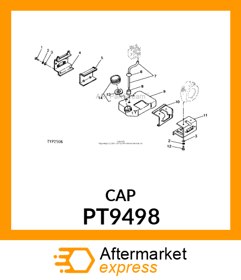 Filler Cap - CAP,FUEL TANK (RED) PT9498