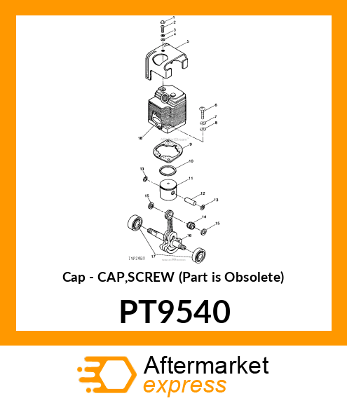 Cap - CAP,SCREW (Part is Obsolete) PT9540