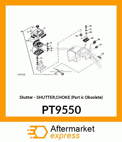 Shutter - SHUTTER,CHOKE (Part is Obsolete) PT9550