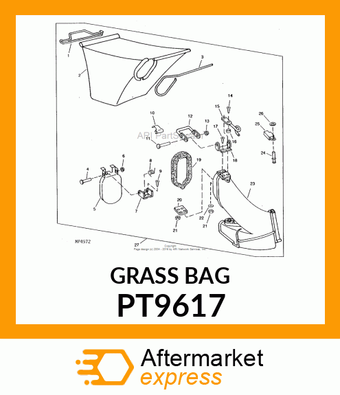 Bag - BAG,REAR GRASS BAG PT9617