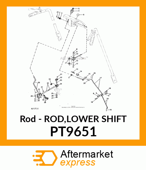 Rod - ROD,LOWER SHIFT PT9651