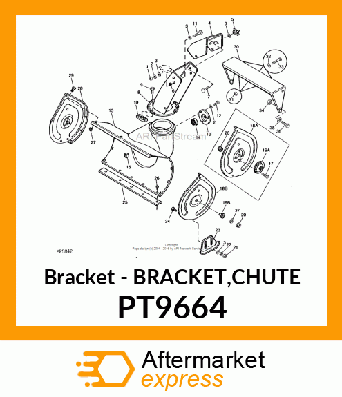 Bracket - BRACKET,CHUTE PT9664