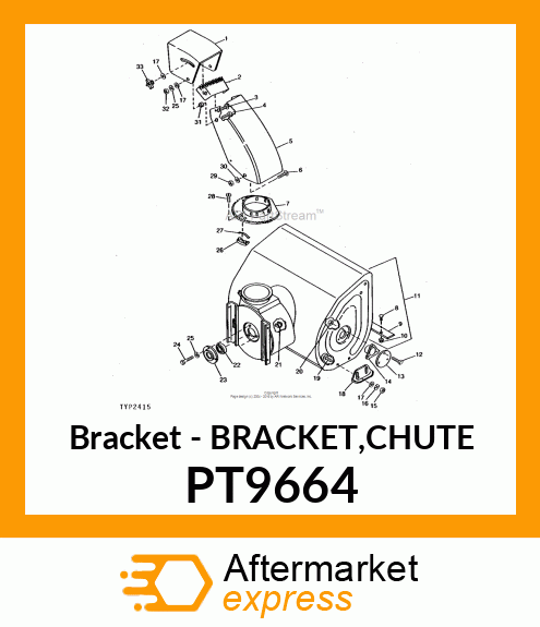 Bracket - BRACKET,CHUTE PT9664