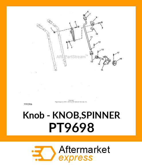 Knob - KNOB,SPINNER PT9698