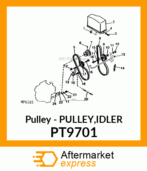 Pulley - PULLEY,IDLER PT9701