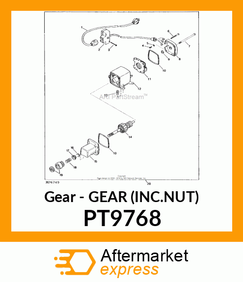 Gear - GEAR (INC.NUT) PT9768