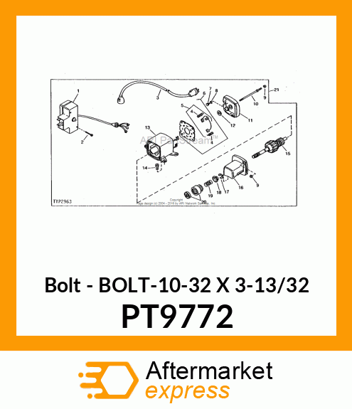 Bolt - BOLT-10-32 X 3-13/32 PT9772