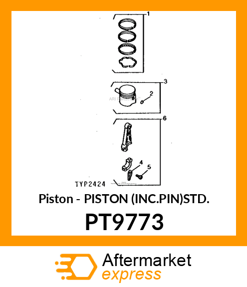 Piston - PISTON (INC.PIN)STD. PT9773