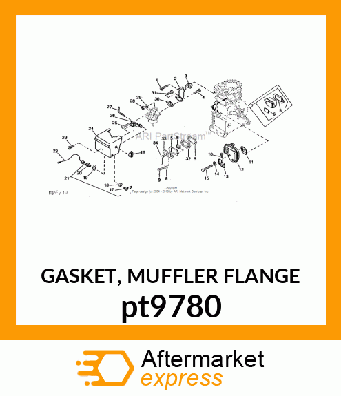 GASKET, MUFFLER FLANGE pt9780