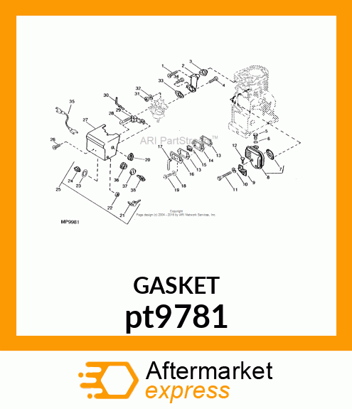 GASKET, INTAKE PIPE pt9781