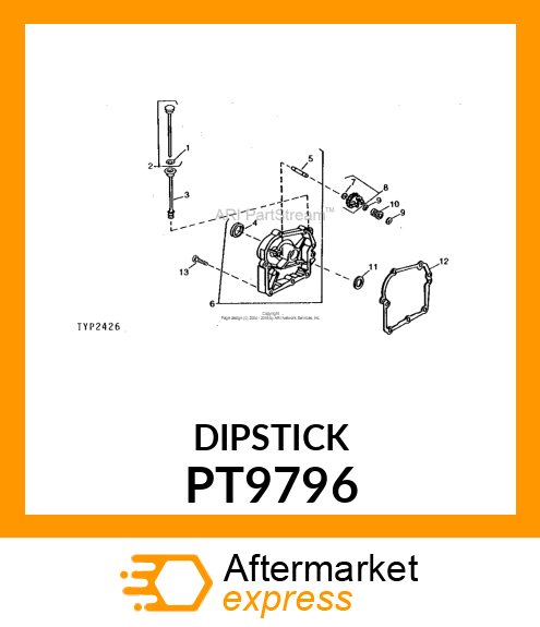 Dipstick - DIPSTICK,OIL (Part is Obsolete) PT9796