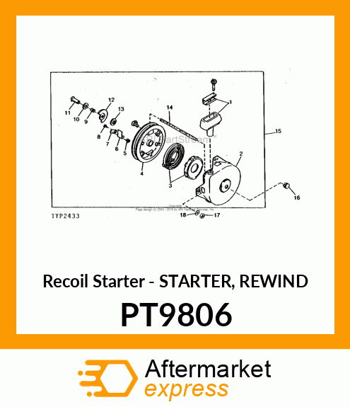 Recoil Starter - STARTER, REWIND PT9806