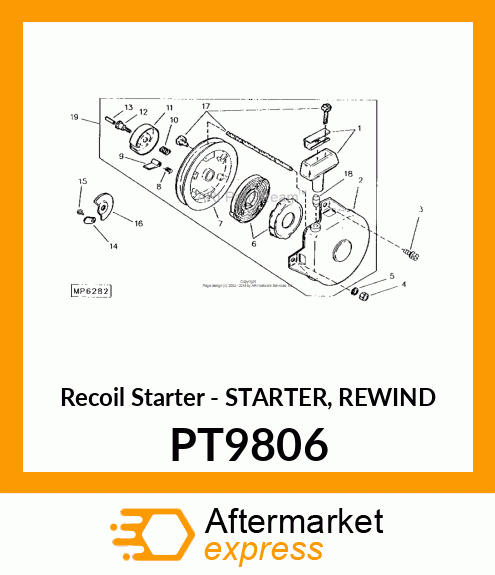 Recoil Starter - STARTER, REWIND PT9806