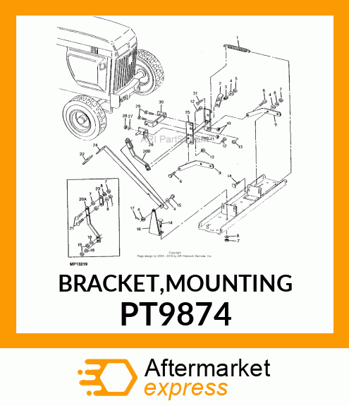 BRACKET,MOUNTING PT9874