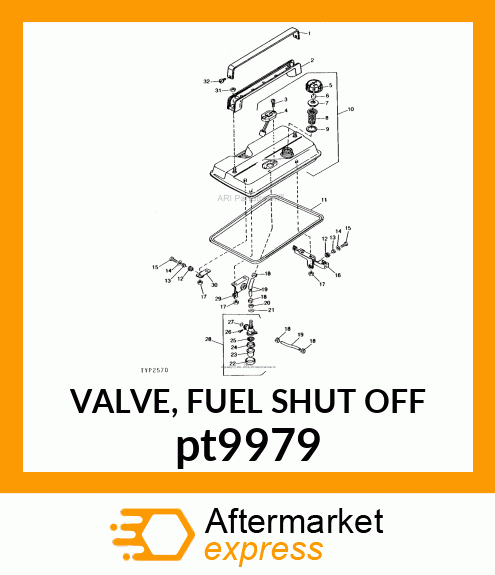 VALVE, FUEL SHUT OFF pt9979