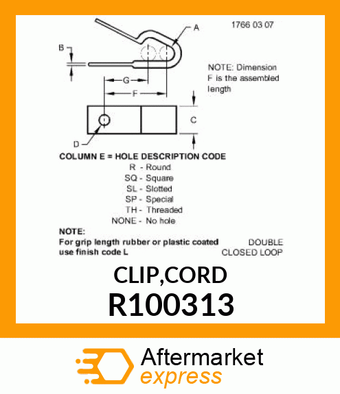 CLIP,CORD R100313