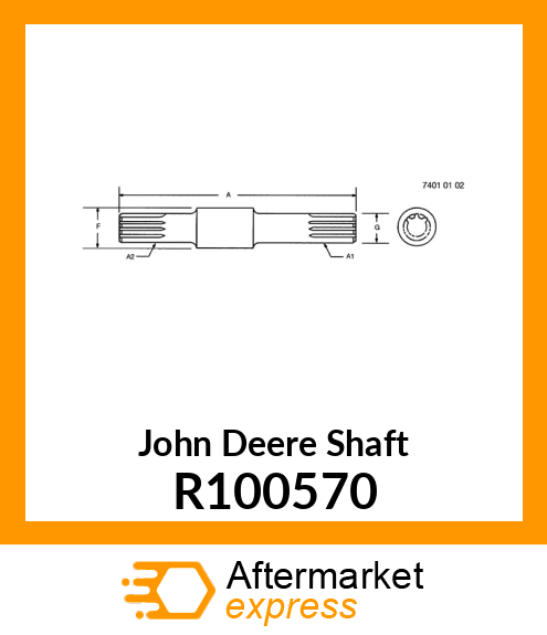 SHAFT, AXLE R100570