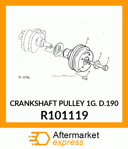 CRANKSHAFT PULLEY 1G. D.190 R101119
