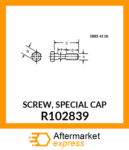 SCREW, SPECIAL CAP R102839