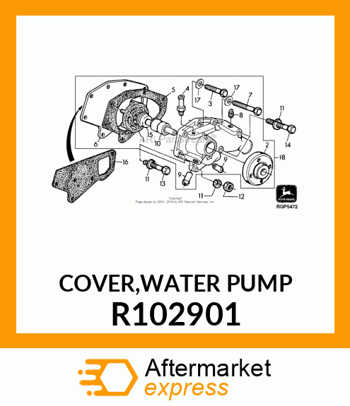 COVER,WATER PUMP R102901