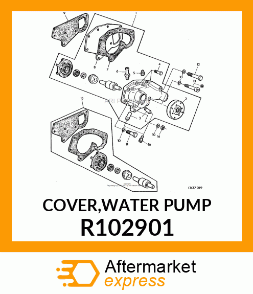 COVER,WATER PUMP R102901