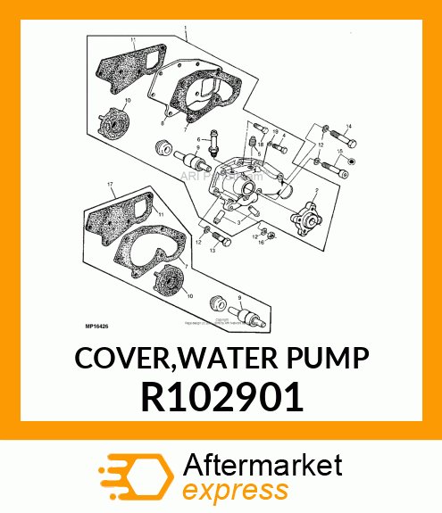 COVER,WATER PUMP R102901