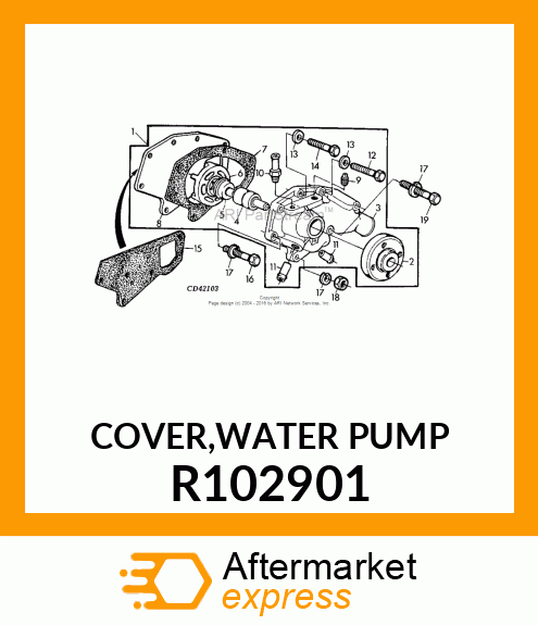 COVER,WATER PUMP R102901