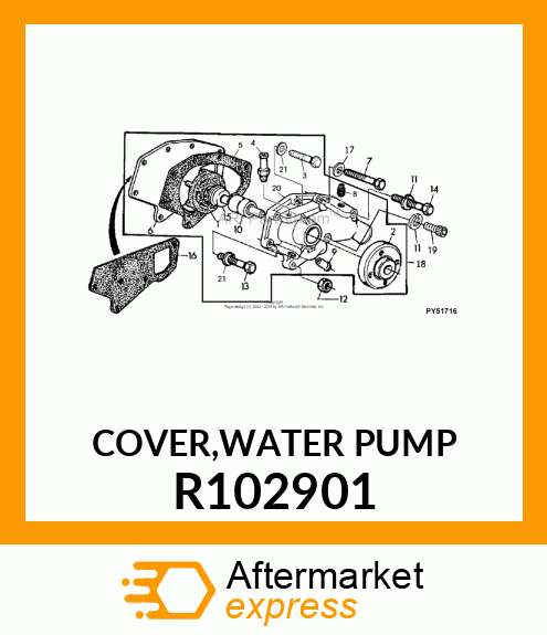 COVER,WATER PUMP R102901