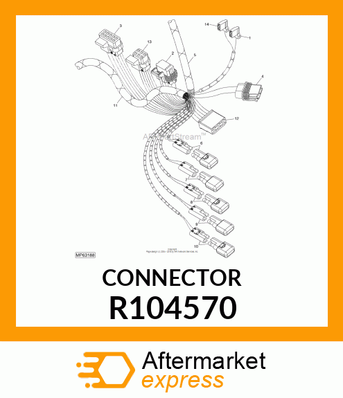 ELECTRICAL CONNECTOR ASSY, FUSE BOD R104570