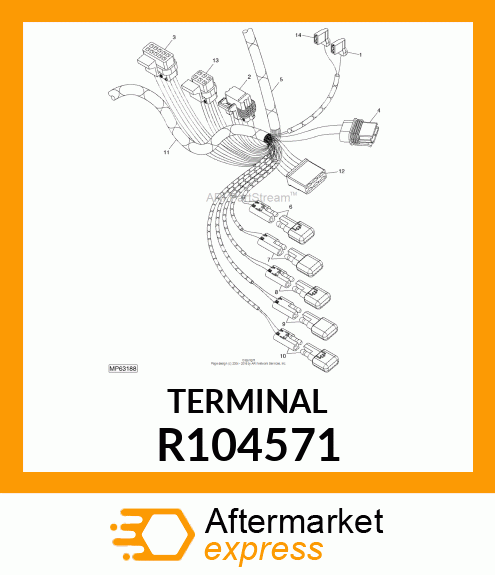 ELEC. CONNECTOR TERMINAL, ELEC. CON R104571