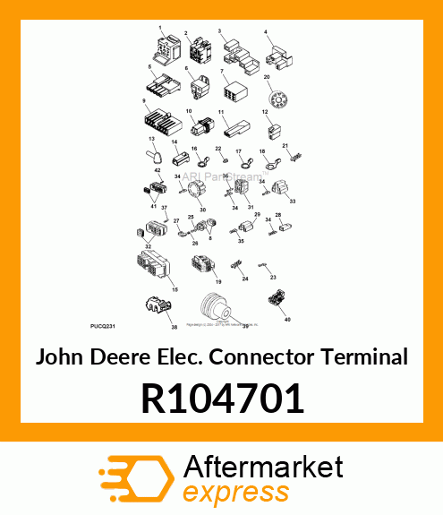 ELEC. CONNECTOR TERMINAL, FEMALE, 1 R104701