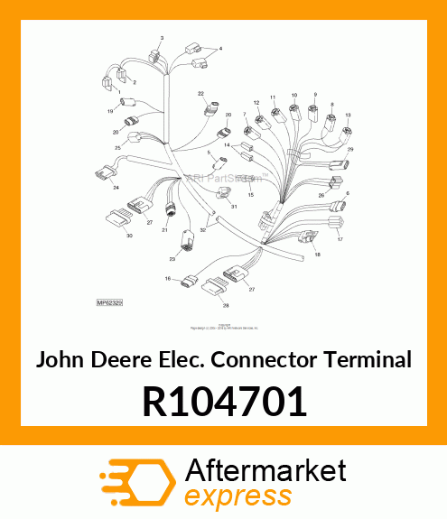 ELEC. CONNECTOR TERMINAL, FEMALE, 1 R104701