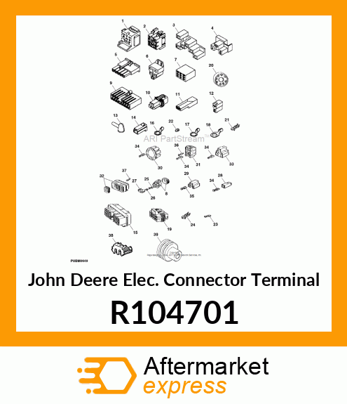 ELEC. CONNECTOR TERMINAL, FEMALE, 1 R104701