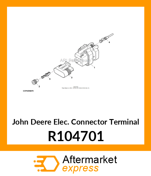 ELEC. CONNECTOR TERMINAL, FEMALE, 1 R104701