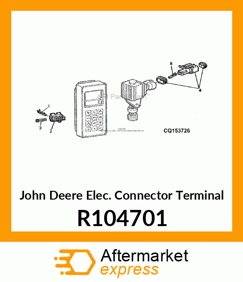 ELEC. CONNECTOR TERMINAL, FEMALE, 1 R104701