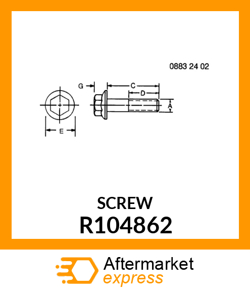 SCREW,FLANGE HEAD CAP R104862