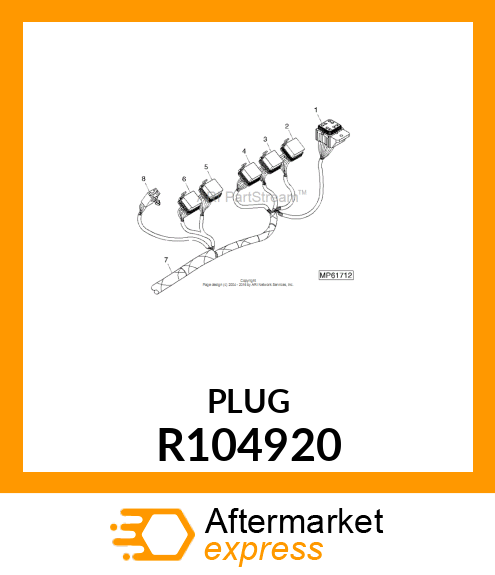 ELECTRICAL CONNECTOR ASSY, 6 R104920