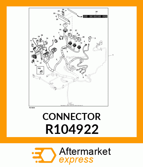 ELECTRICAL CONNECTOR ASSY, 6 R104922