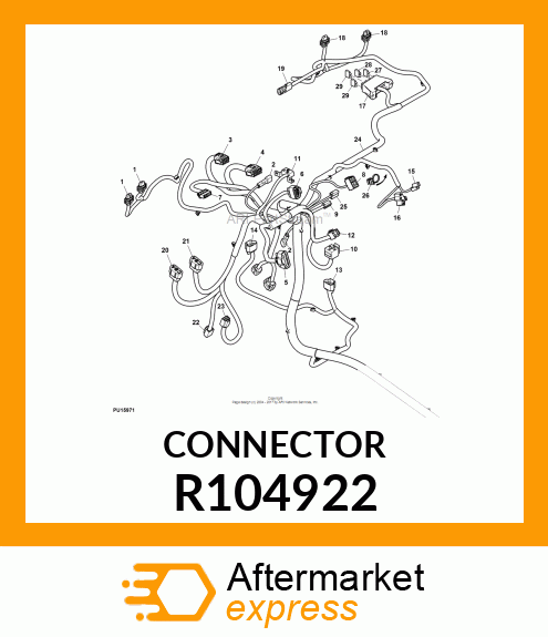 ELECTRICAL CONNECTOR ASSY, 6 R104922