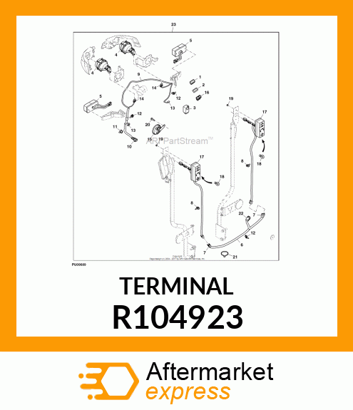 ELEC. CONNECTOR TERMINAL, MALE METR R104923