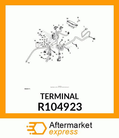 ELEC. CONNECTOR TERMINAL, MALE METR R104923