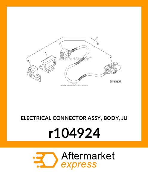 ELECTRICAL CONNECTOR ASSY, BODY, JU r104924