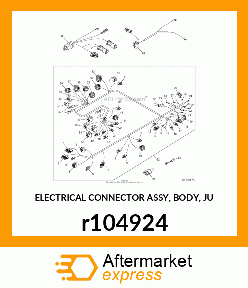 ELECTRICAL CONNECTOR ASSY, BODY, JU r104924