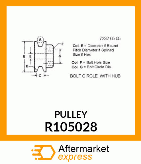 PULLEY,CRANKSHAFT (AC) R105028