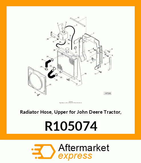 RADIATOR HOSE, HOSE, WATER PUMP, UP R105074