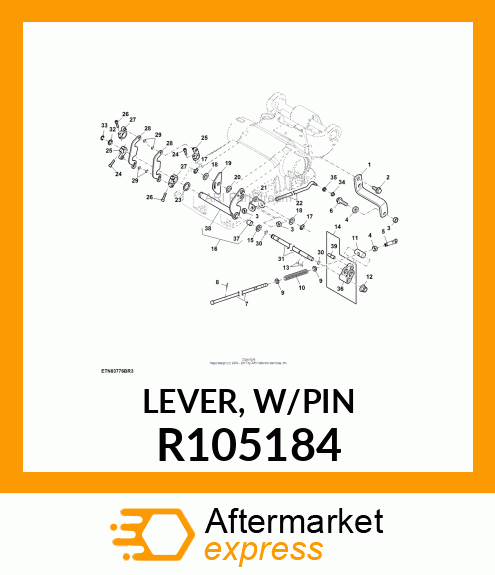 LEVER, W/PIN R105184